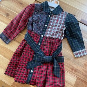 Polo by Ralph Lauren Red and Blue Plaid Kids Dress